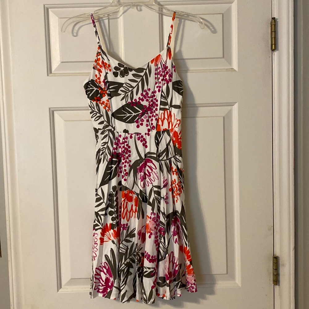 Tropical print sundress